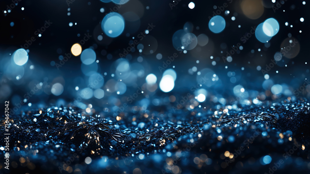 Glittering snowflakes Blue Background Glittering snowflakes Blue Background