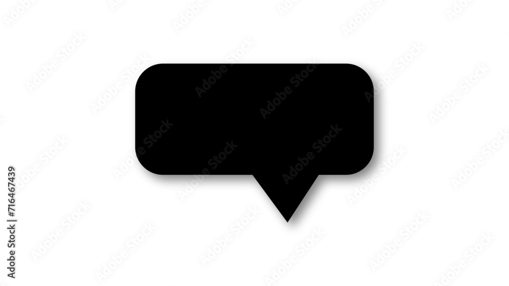 black speech bubble shape with white background. space for text. abstract blank area for rill text of font. black speech bubble shape with white background. space for text. abstract blank area for rill text of font.