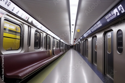 inside the subway with no one