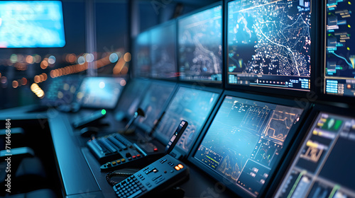 An AI-assisted robotic system managing air traffic control enhancing safety and efficiency in aviation.