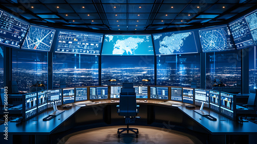 An AI-assisted robotic system managing air traffic control enhancing safety and efficiency in aviation.