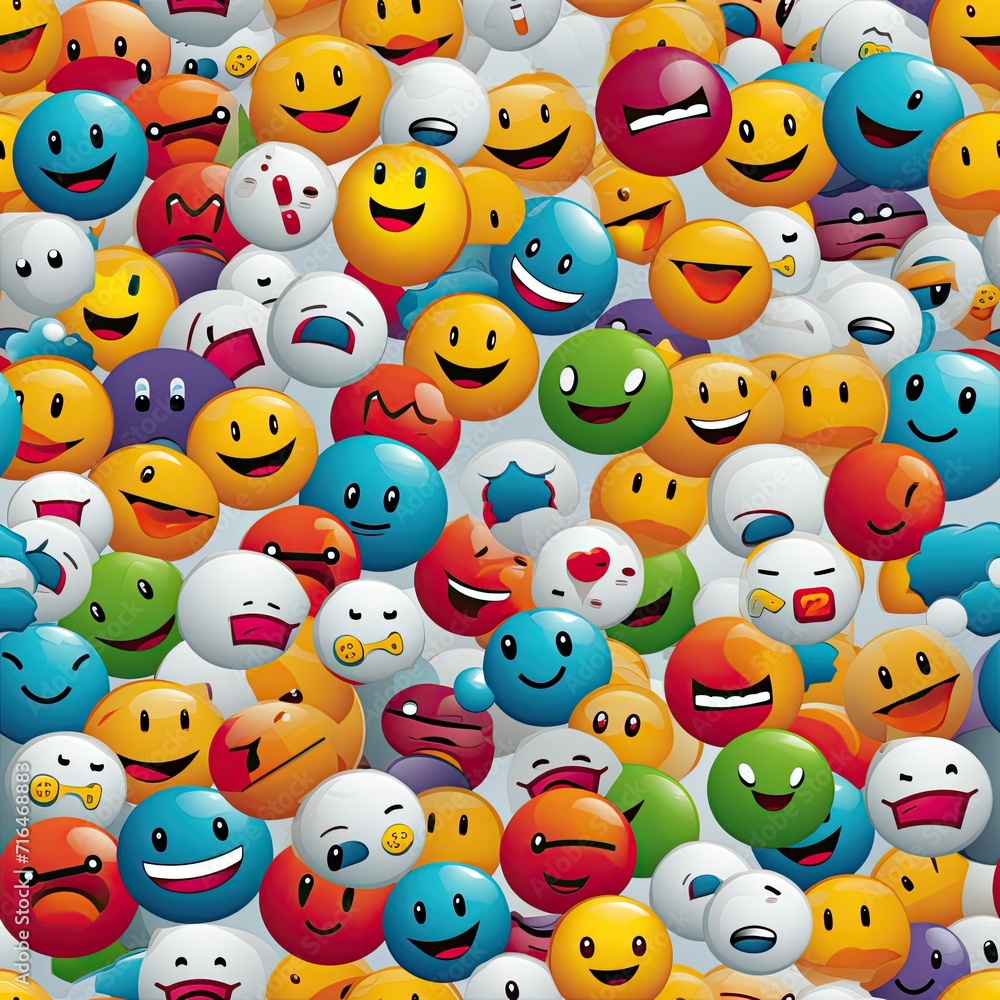 Emoticon texture pattern Emoticon texture pattern