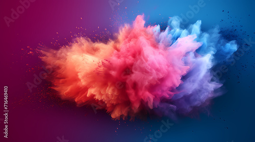 Dust explosion Holi background, Indian traditional festival