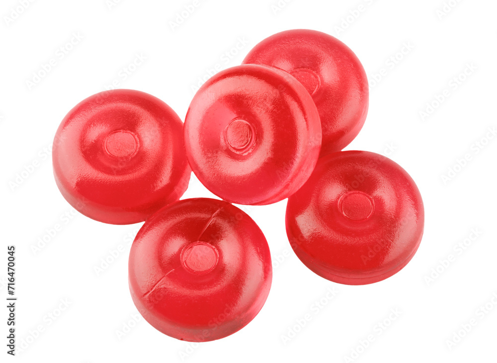 Red fruit lollipops isolated on white. lollipop, candy, sweetness Red fruit lollipops isolated on white. lollipop, candy, sweetness