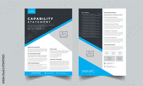 Capability Statement With 2 Style layout template design