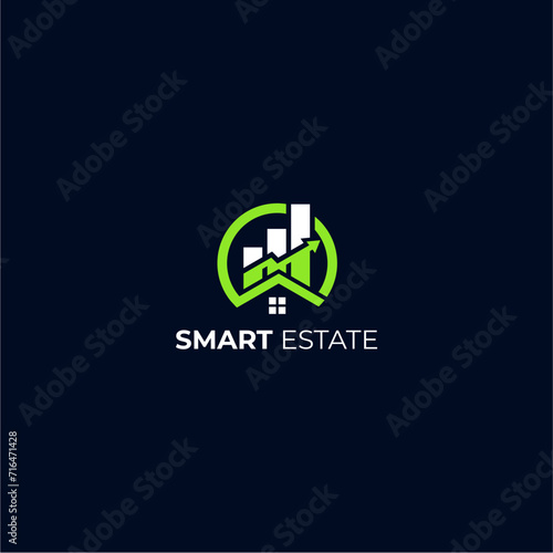 real estate industry logo design with traffic and house elements