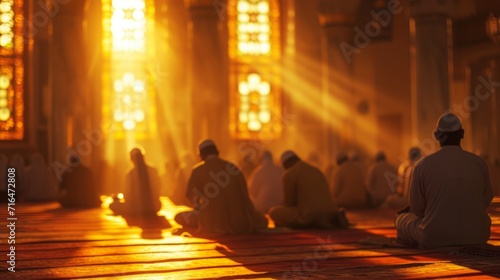 Islamic mosque praying man