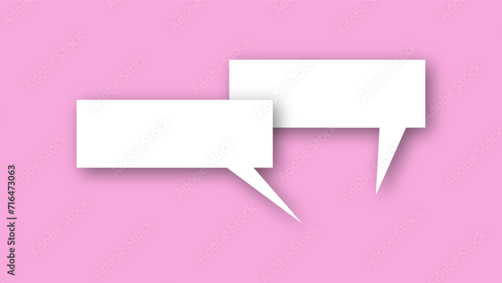 white speech bubble shape with purple pink pastel background. space for text. abstract blank area for rill text of font. white speech bubble shape with purple pink pastel background. space for text. abstract blank area for rill text of font.