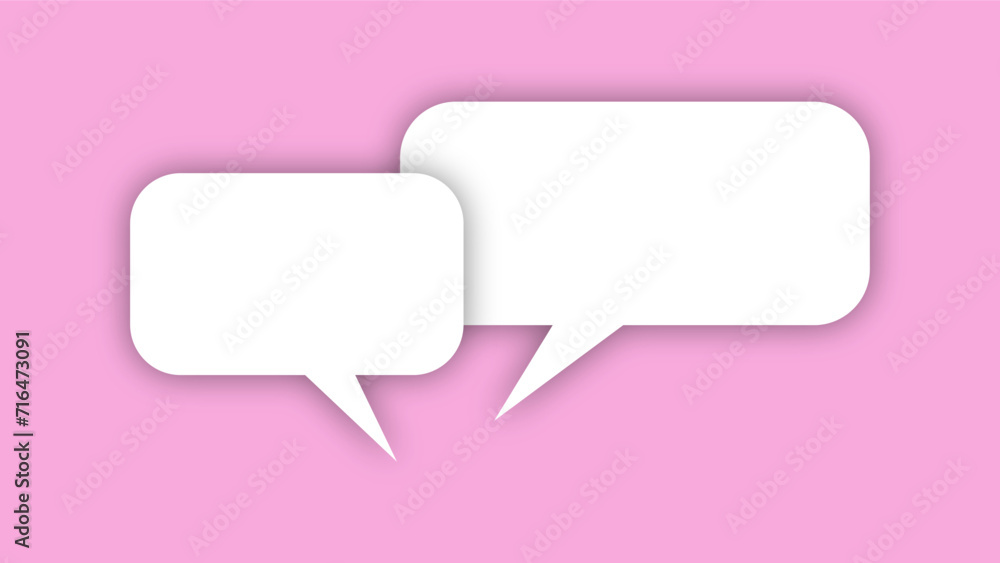 white speech bubble shape with purple pink pastel background. space for text. abstract blank area for rill text of font. white speech bubble shape with purple pink pastel background. space for text. abstract blank area for rill text of font.
