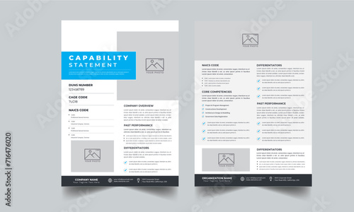 Capability Statement With 2 Style layout template design