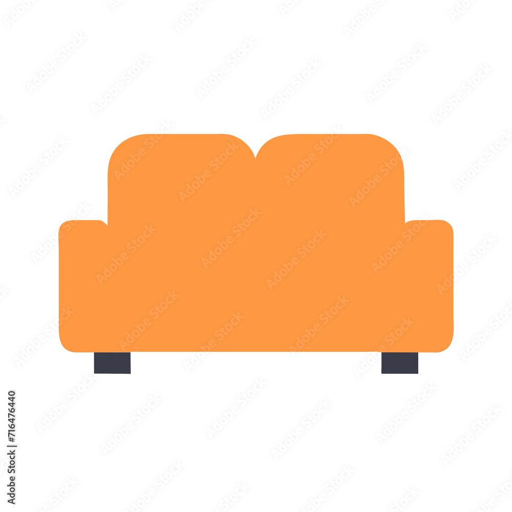 The illustration shows a simple sofa design. The illustration shows a simple sofa design.