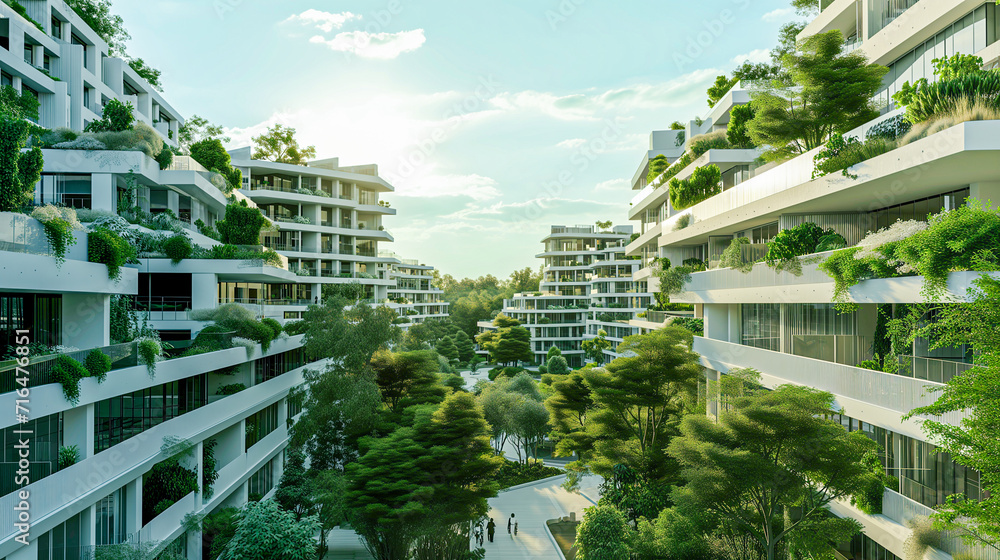 Modern Approach to Luxury Real Estate: Innovative Organic Neighbourhood next to Downtown City Center. Sustainable Smart Building, Natural Clean Air, Vertical Urban Forest, Comfort and Responsibility. 