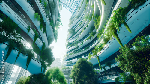 Modern Approach to Luxury Real Estate: Innovative Organic Neighbourhood next to Downtown City Center. Sustainable Smart Building, Natural Clean Air, Vertical Urban Forest, Comfort and Responsibility. 