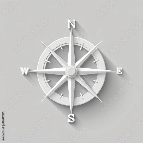 Simple Compass vector icon photo