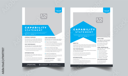 Capability Statement With 2 Style layout template design