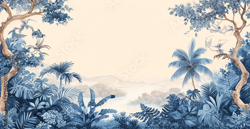 background with palm trees