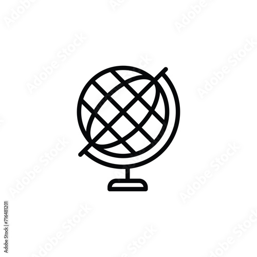 School globe icon vector