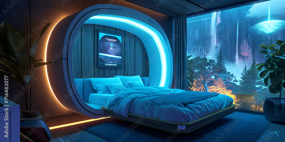 Suspended Serenity: Where Sleep Meets Sci-Fi, modern living room Suspended Serenity: Where Sleep Meets Sci-Fi, modern living room
