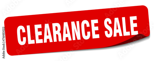 clearance sale sticker. clearance sale label