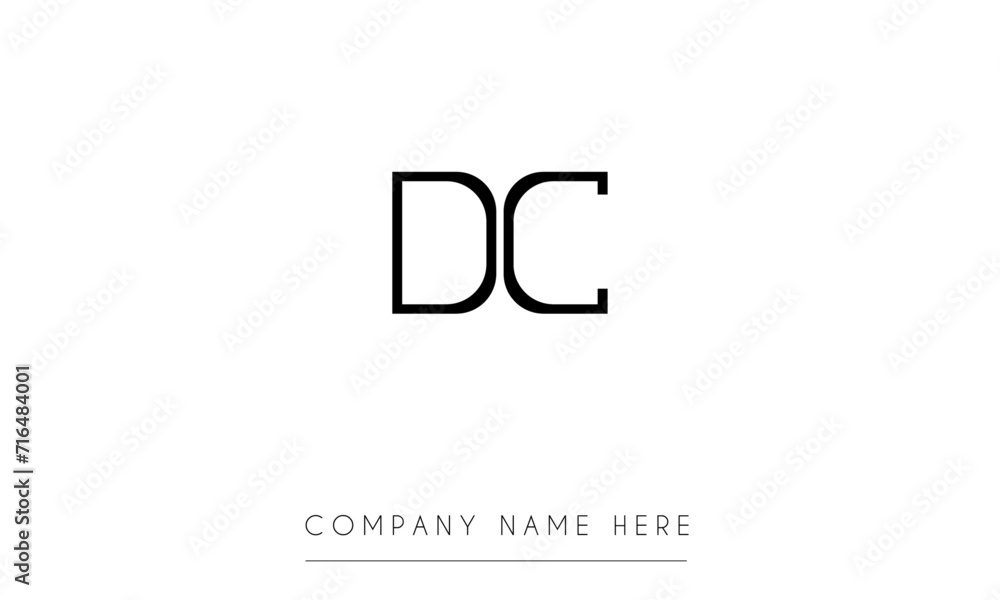 DC or CD Minimal Logo Design Vector Art Illustration DC or CD Minimal Logo Design Vector Art Illustration