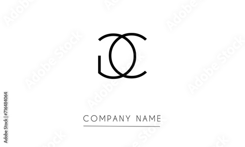 DC or CD Minimal Logo Design Vector Art Illustration 