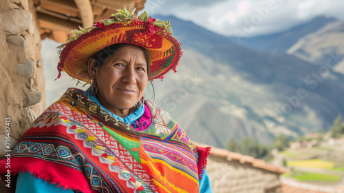 Quechua woman in Andes