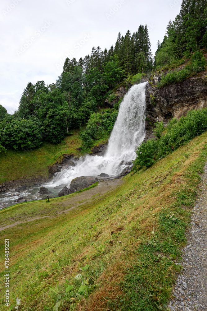 Waterfall named Steinsdalsfossen in Norway. Europe Waterfall named Steinsdalsfossen in Norway. Europe