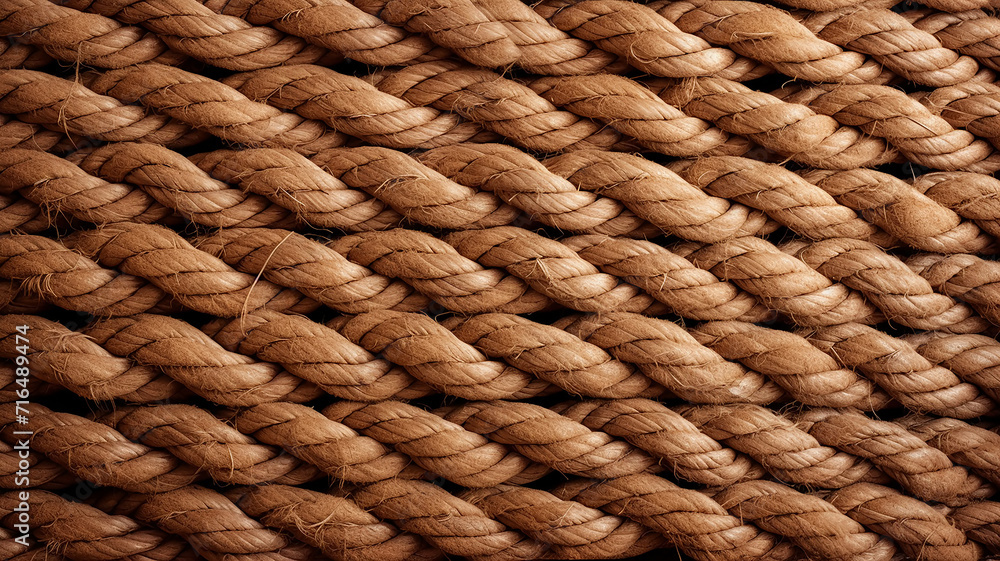 interweaving of brown ropes, background, texture of laces, surface of the material interweaving of brown ropes, background, texture of laces, surface of the material