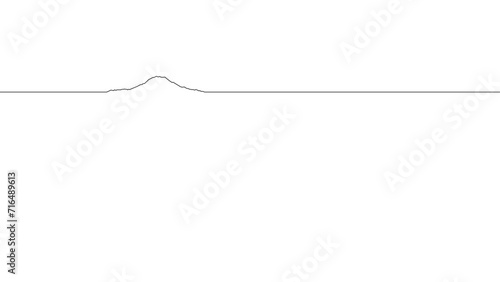 Mount Ranier Minimalist Single Line Mountain Vector