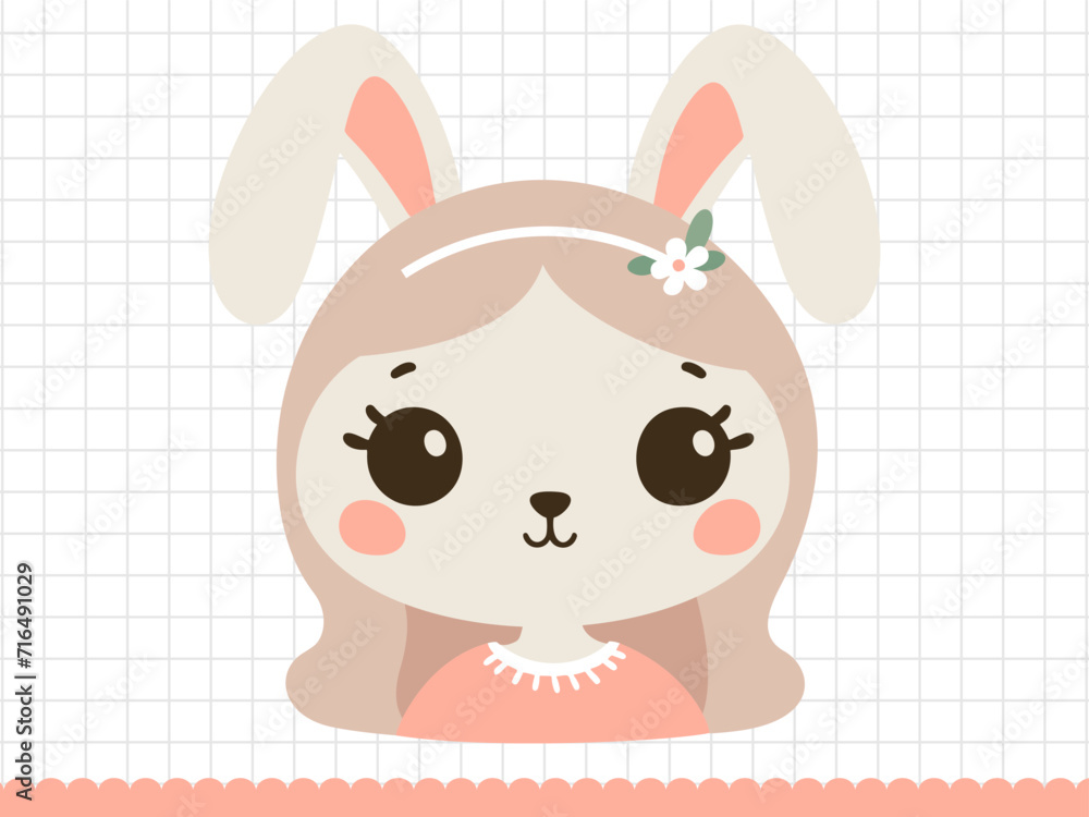 Doodle rabbit. Little bunny in cartoon style. Vector illustration. Doodle rabbit. Little bunny in cartoon style. Vector illustration.