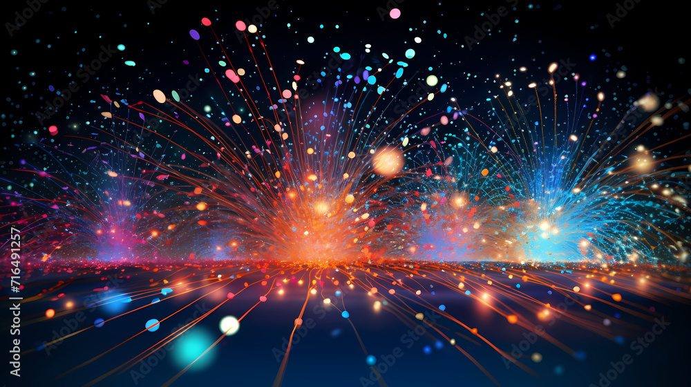 Naklejka premium Glowing road speed lines, neon speed abstract background