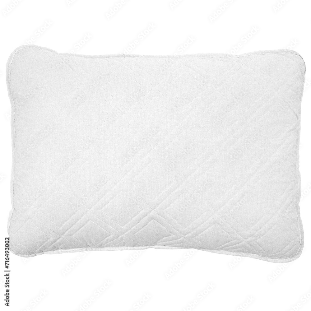 Obraz premium Comfortable white pillow isolated on white background
