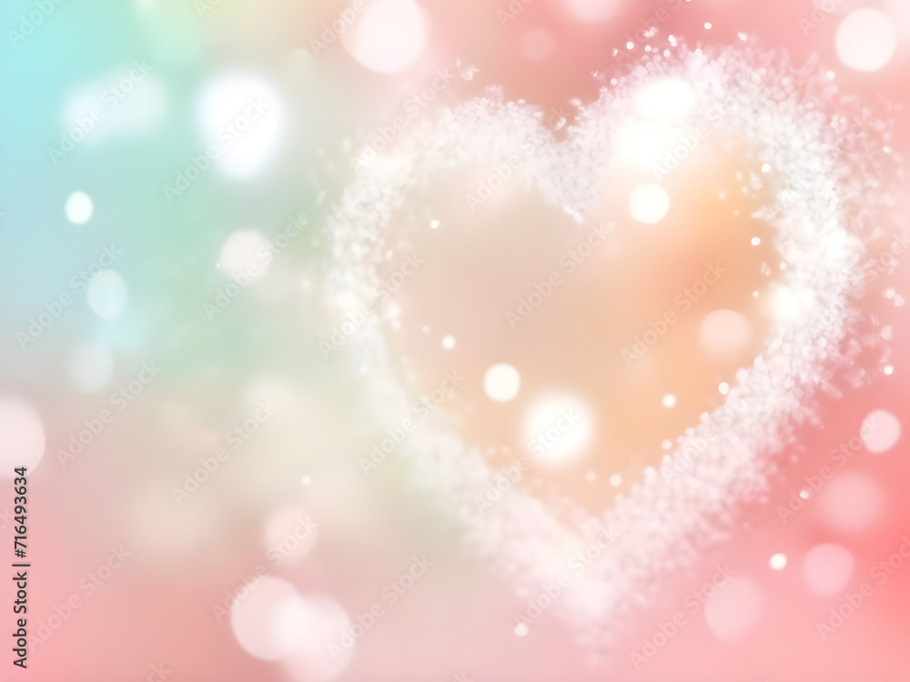 Sparkling Pink Love Bokeh - Bright Valentine Background with Hearts, Light Decoration, and Festive Magic