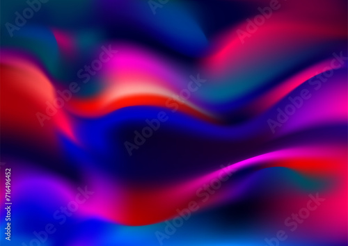 Fototapeta Naklejka Na Ścianę i Meble -  Abstract liquid holographic background. Colorful fluid design elements. Vector 3D wallpaper.
