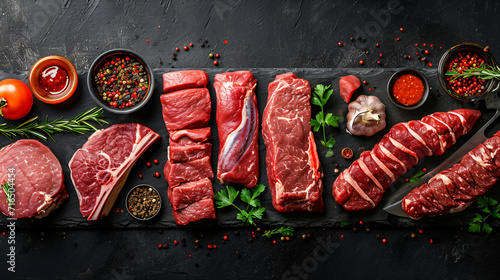Various cuts of meat