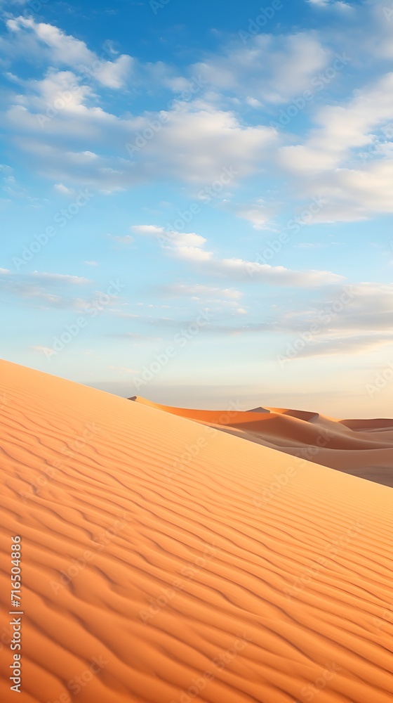 Sweeping sand dunes in the desert during summer , Sweeping sand dunes, desert, summer