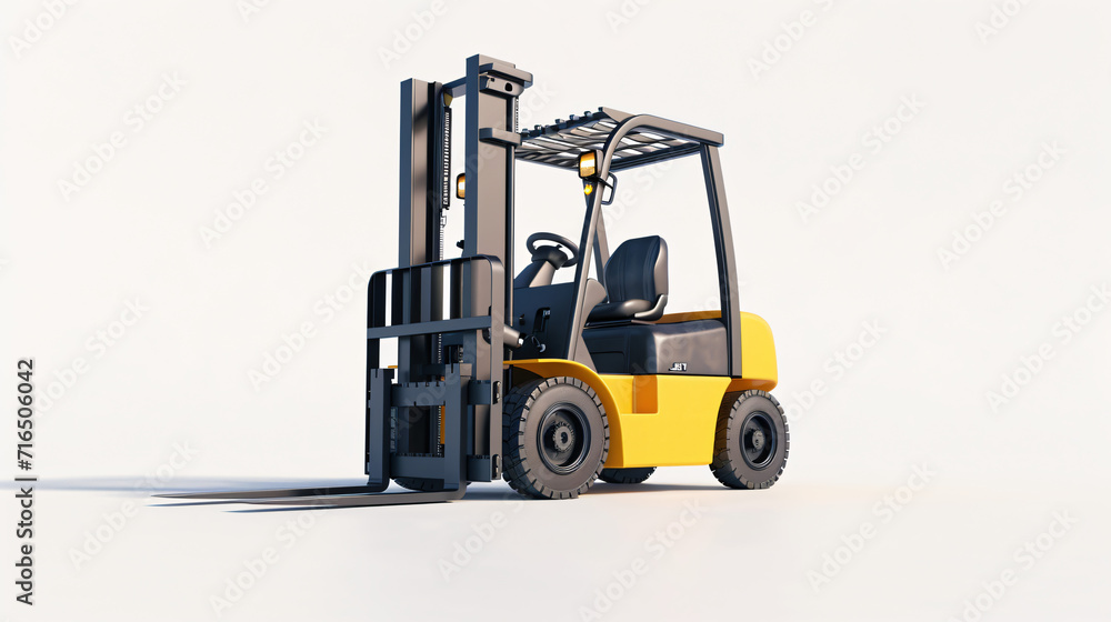 Powerful wheel forklift with telescopic mast