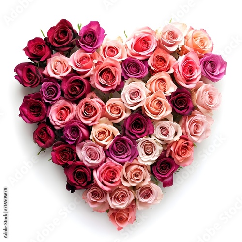 A beautiful heart of roses.
