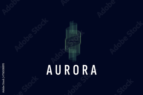 aurora logo vector icon illustration