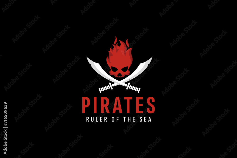 pirates logo vector icon illustration pirates logo vector icon illustration