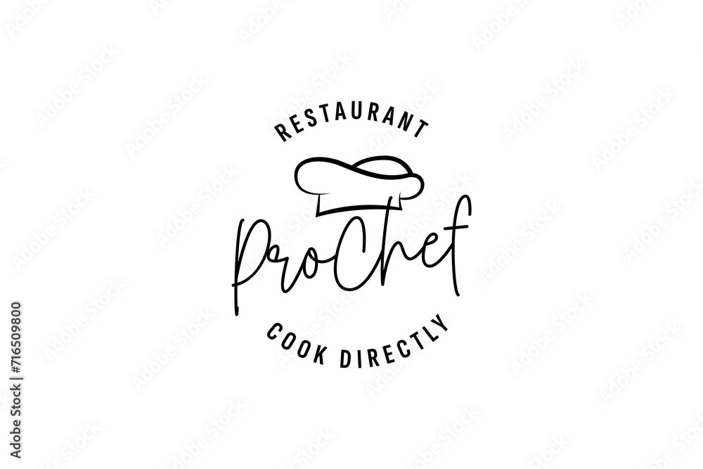 Fototapeta premium chef logo vector icon illustration