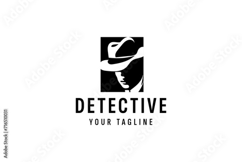 detective logo vector icon illustration