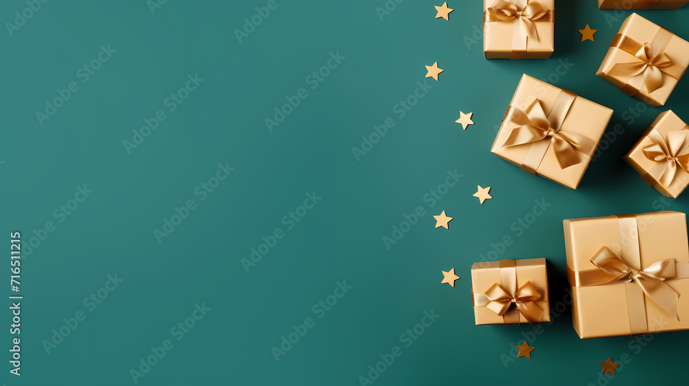 Gift box background with copy space for Christmas gifts, holidays or birthdays Gift box background with copy space for Christmas gifts, holidays or birthdays