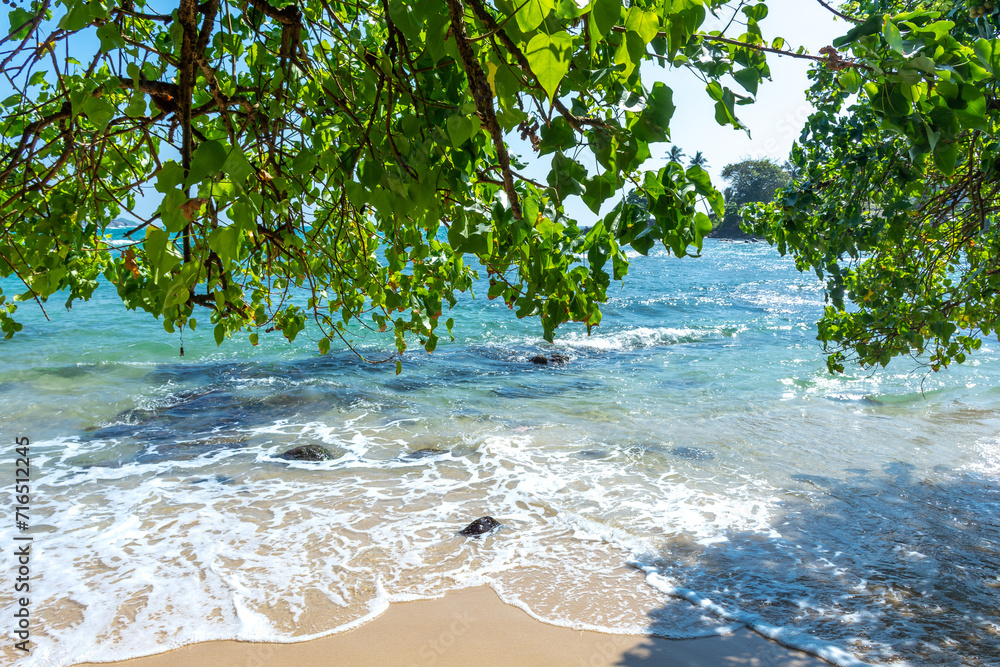 Beautiful Indian Ocean coastline on the island of Sri Lanka, Dondra ...
