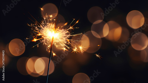 Beautiful fireworks background at night for holiday decoration