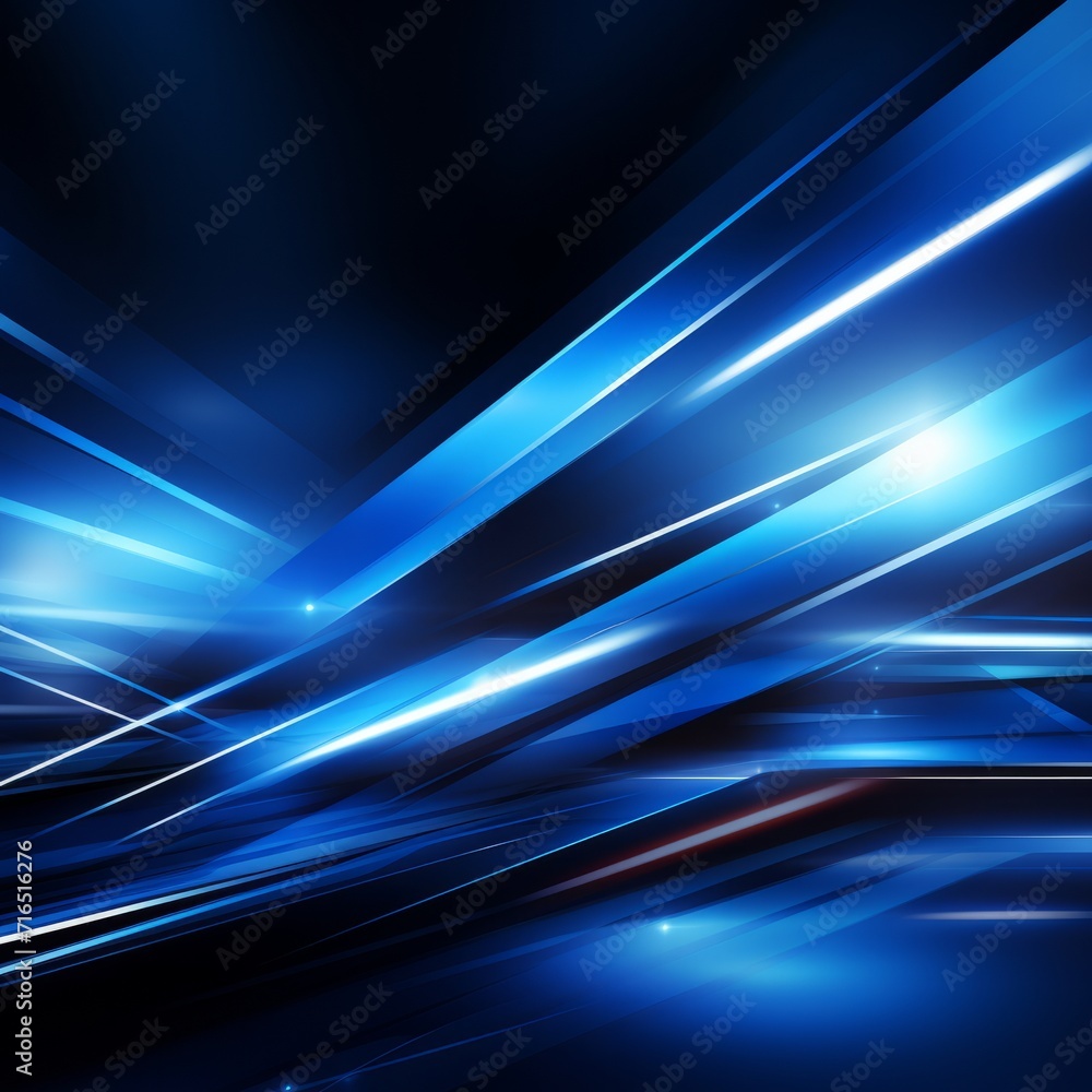 Dark Blue Abstract Background With Light Streaks