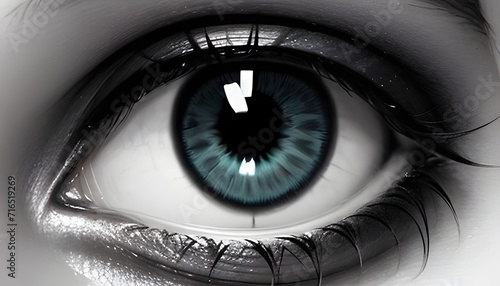 eye of the person Abstract 3d white background