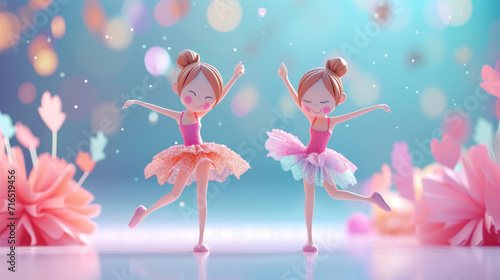 cartoon dancing girls