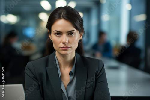 AI generated photo of successful business person leader isolated on office background