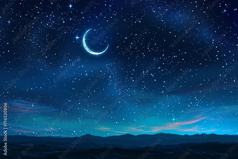 full moon and countless stars full moon and countless stars